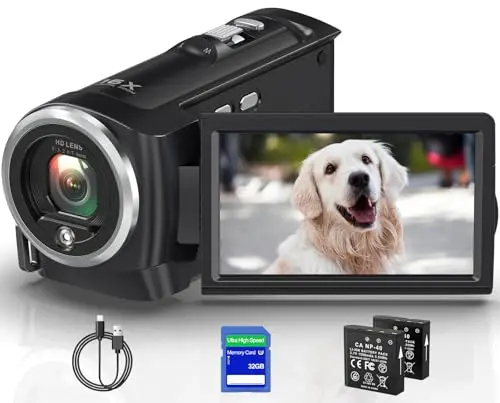 Gcasio 2.7K 50MP Video Camera Camcorder
