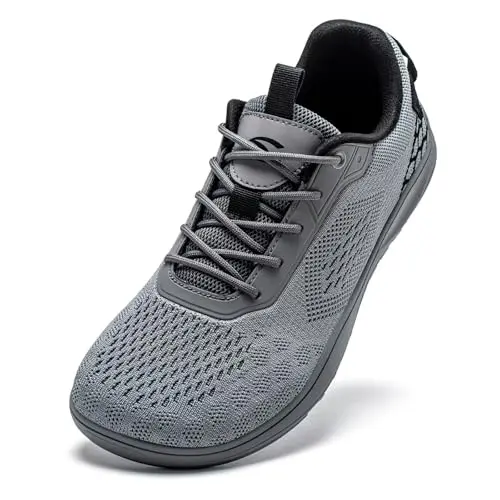 Hobibear slip-on barefoot shoes in gray for trail running