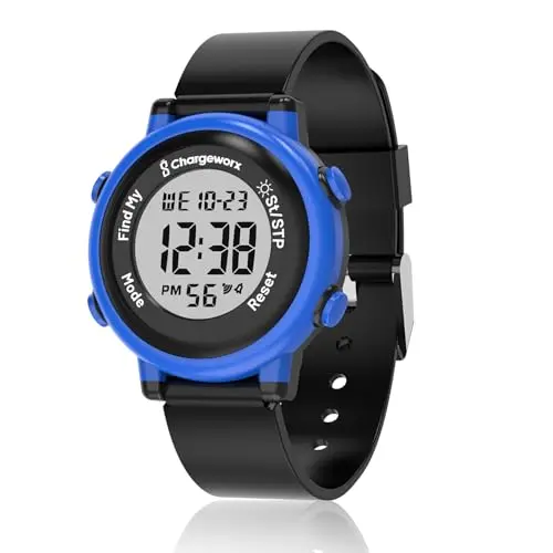 Chargeworx kids digital watch with Apple Find My tracking feature