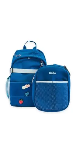 GoBe Kids Travel Backpack with Lunchbag Combo in Blue