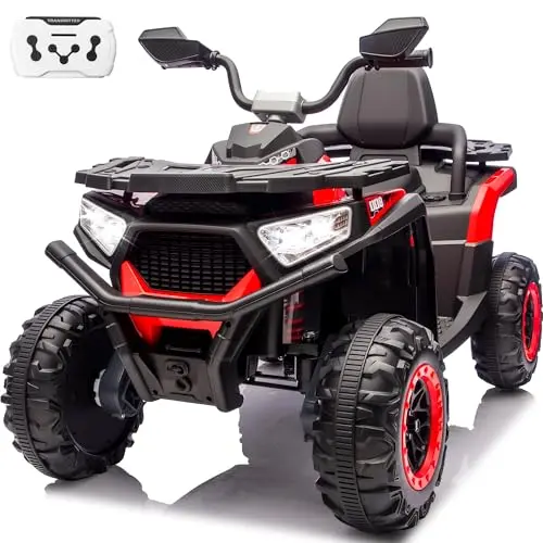Joyracer 24V kids ATV quad with remote control and beverage holders