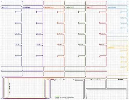FF Increase large 22x17 inch undated weekly desk planner with chipboard backing