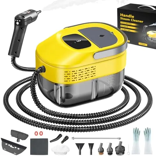 Slpgarimahqe yellow handheld pressurized steam cleaner