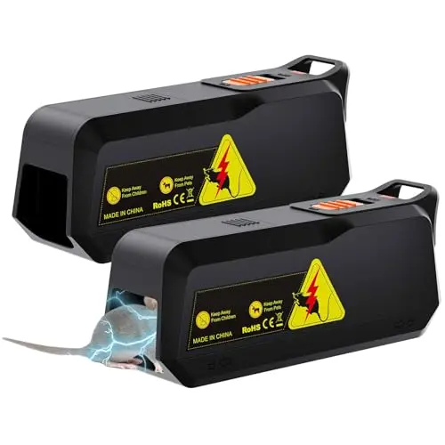 Black X-OCTENOL electric mouse trap with indicator lights