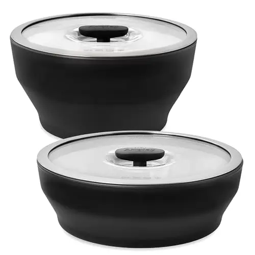 Anyday Onyx Collection 4-Piece Large Microwave Cookware Set in Onyx