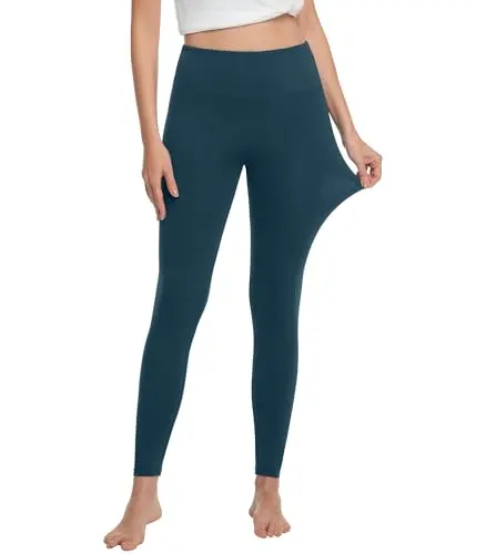WiWi Women's Leggings Thermal in Deep Teal color