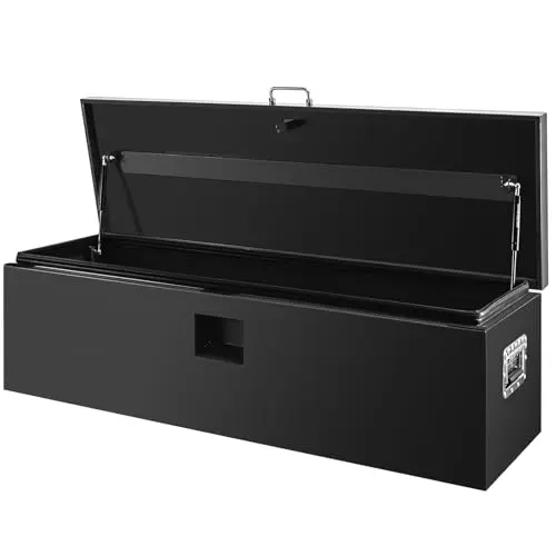KING CHAO FOO black powder-coated metal truck bed tool box