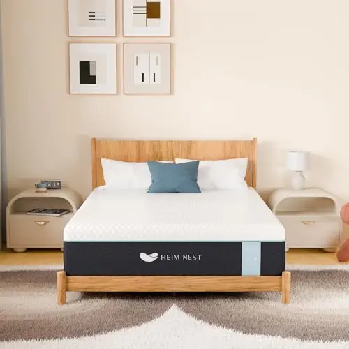 HEIM NEST 12-inch full size cooling mattress with air-cooling gel foam.