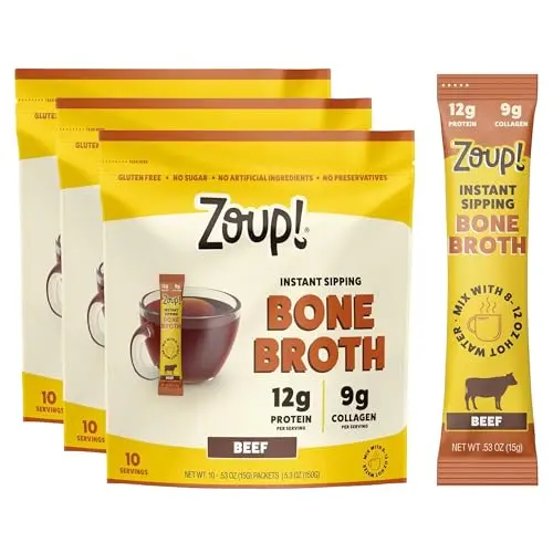 Zoup Instant Sipping Bone Broth Mix packets