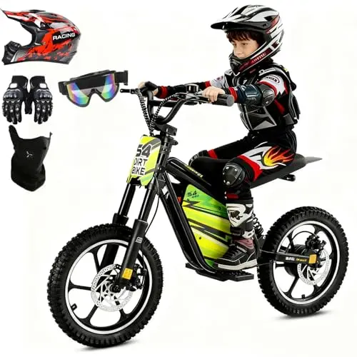 eAhora S4 green electric dirt bike for older kids