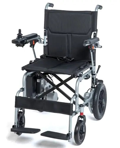 Ulixoria silver folding power wheelchair