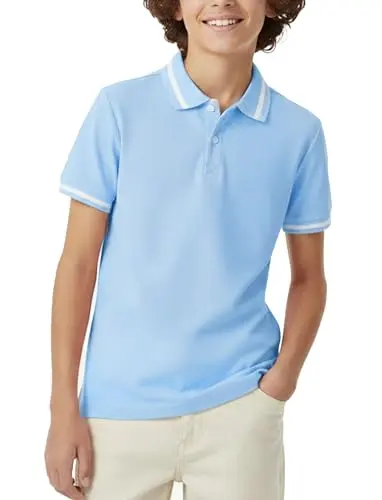 PATPAT boys light blue polo shirt for school uniforms