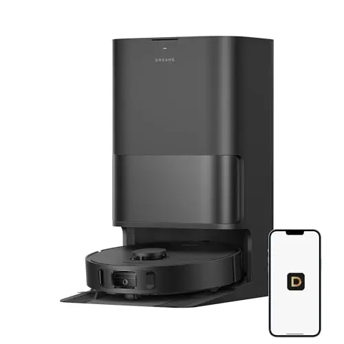 Dreame D30 Ultra robot vacuum in black, a compact unit with a focus on essential cleaning features.