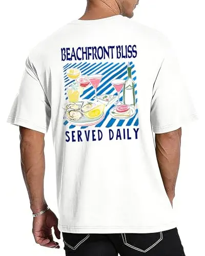YTD Beachfront Bliss graphic t-shirt with seaside print