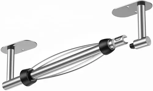 FORIOUS paper towel holder in stainless steel silver with damping system and under-cabinet mount