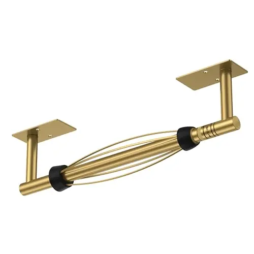 FORIOUS paper towel holder in brushed gold with adjustable damping and flexible mounting options