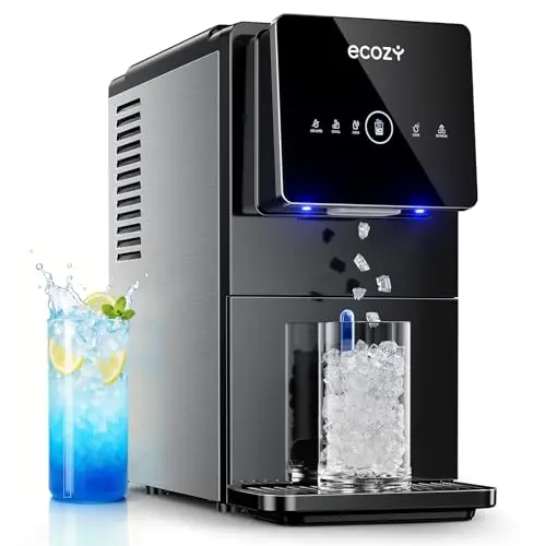 Ecozy Mistalo Drop Slim slim nugget ice maker on a counter