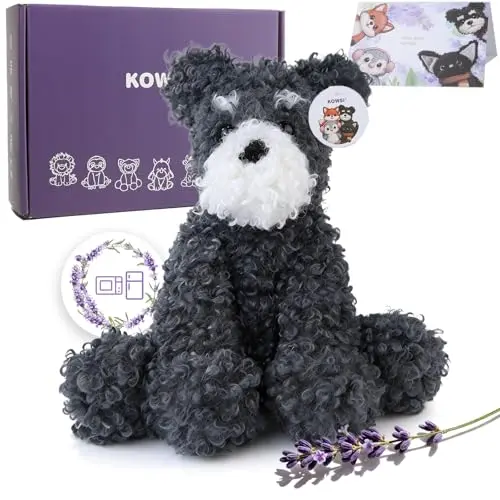 KOWSI Schnauzer Dog heating pad plush in gift box