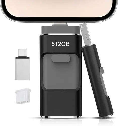 Qainerly 512GB 4-in-1 flash drive for phones