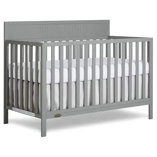 Dream On Me Ivy 5-in-1 convertible crib in Seagrass color