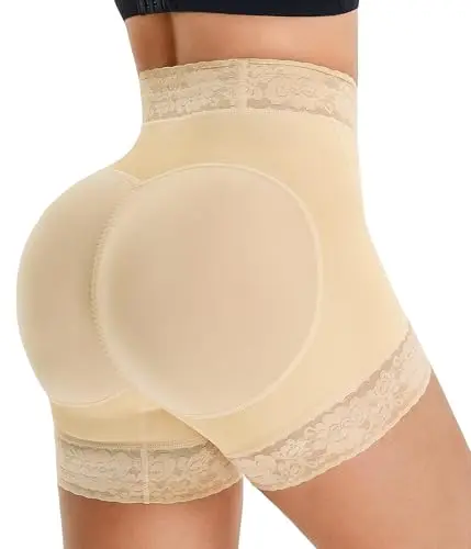 Nebility lace mid-waist butt lifting shapewear shorts