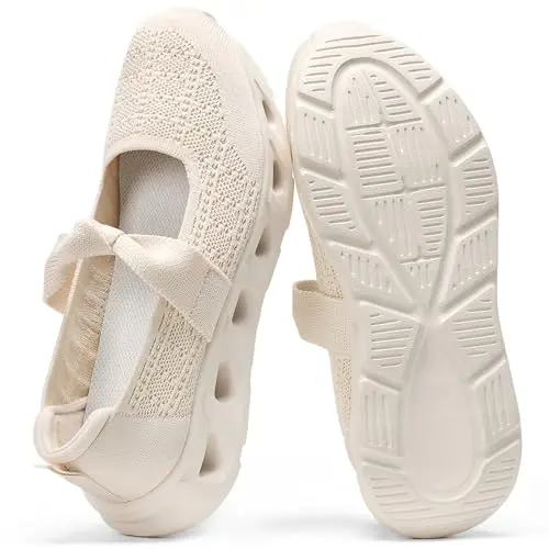 BOSTANTEN Mary Jane Sneakers in beige color