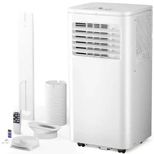 Antarctic Star 8000 BTU 4-in-1 portable air conditioner with remote control
