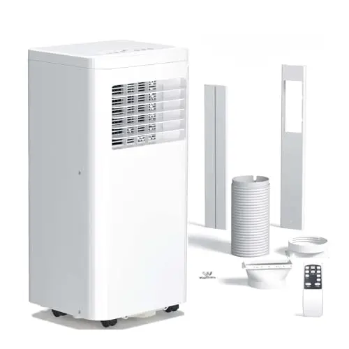 Antarctic Star 7000 BTU portable air conditioner in white with control panel