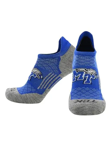 Middle Tennessee Blue Raiders no-show golf socks with heel tab in medium size